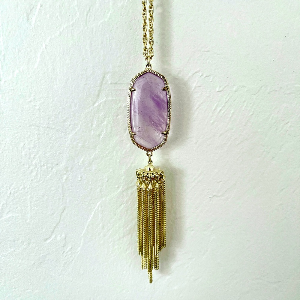 Natural Amethyst Rayne Kendra Scott Necklace